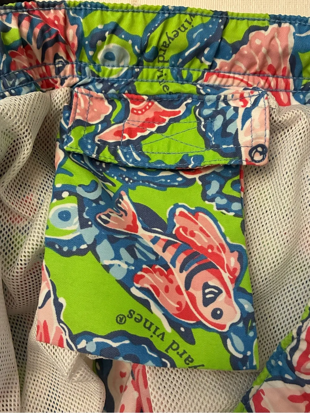 Vineyard Vines Pink, Blue & Lime Fish Print Shorts